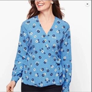 Talbots Faux Wrap Top, NWT